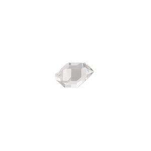 Herkimer diamond (quartz crystal) 1pkg1, hand-cut undrilled faceted double-terminated 18-sided gem natural 9x5mm-10x8mm