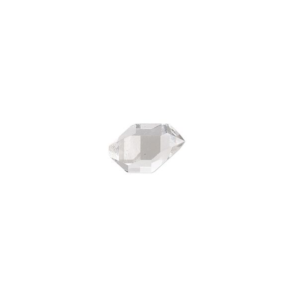 Herkimer diamond (quartz crystal) 1pkg1, hand-cut undrilled faceted double-terminated 18-sided gem natural 9x5mm-10x8mm image number 0
