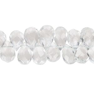 Aquamarine 1pkg1, hand-cut top-drilled faceted puffed teardrop bead 8 inch 8x6mm-12x8mm