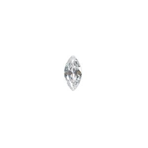 Gem, cubic zirconia, spinel white, 10x5mm faceted marquise, Mohs hardness 8-1/2. Sold individually.