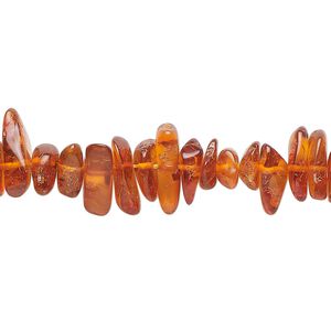 Amber 1pkg1, chip bead 15.5-16 inch small