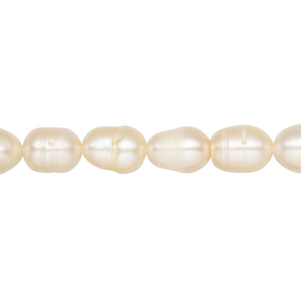 Freshwater pearl 1pkg1 rice natural, 13 inch peach 6-7mm cultured image number 0