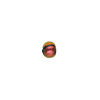 Bead, dichroic glass, black and rust, 8x6mm rondelle. Sold individually. image number 0