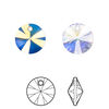 Drop 12pk crystal AB, Crystal Passions® 12mm pendant mini disk 6428 image number 0