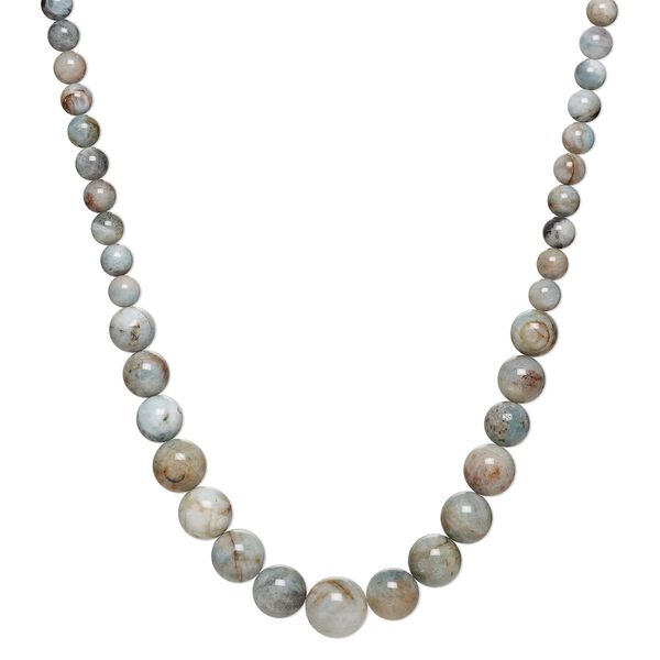 Multi-beryl 1pkg1, round bead 18 inch graduated 6-19mm image number 0