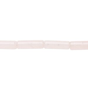 Rose quartz 1pkg1, tube bead natural 15.5-16 inch 13x4mm