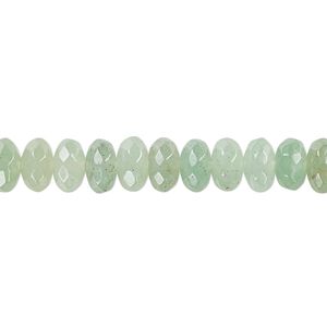 Green aventurine 1pkg1, faceted rondelle bead natural 15.5-16 inch 8x5mm
