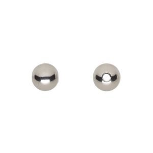 Bead, stainless steel, 8mm round. Sold per pkg of 100.