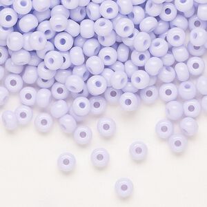 Seed bead, Preciosa Ornela Czech glass, pkg/50g, #6 rocaille, opaque lilac, (23420).