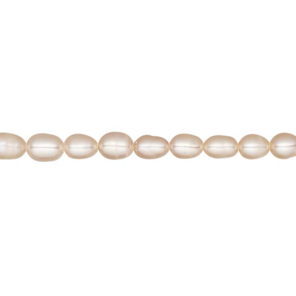 Pearl, cultured freshwater, mauve, 3-4mm rice, B grade, Mohs hardness 2-1/2 to 4. Sold per 14-inch strand. image number 0