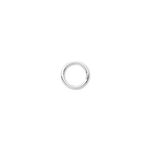 Jump ring, sterling silver-filled, 8mm soldered round, 6.4mm inside diameter, 20 gauge. Sold per pkg of 100.