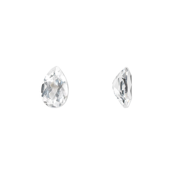 Gem, white topaz (natural), 9x6mm faceted pear, A grade, Mohs hardness 8. Sold individually. image number 0