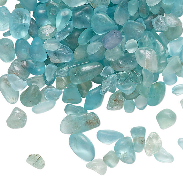 Inlay chip, apatite (natural), mini undrilled chip, Mohs hardness 5. Sold per 1-ounce pkg. image number 0