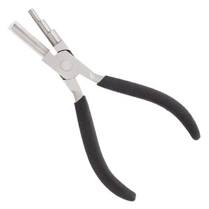 Pliers, wire-wrapping, stainless steel and PVC plastic, black, 6 inches. Sold individually.