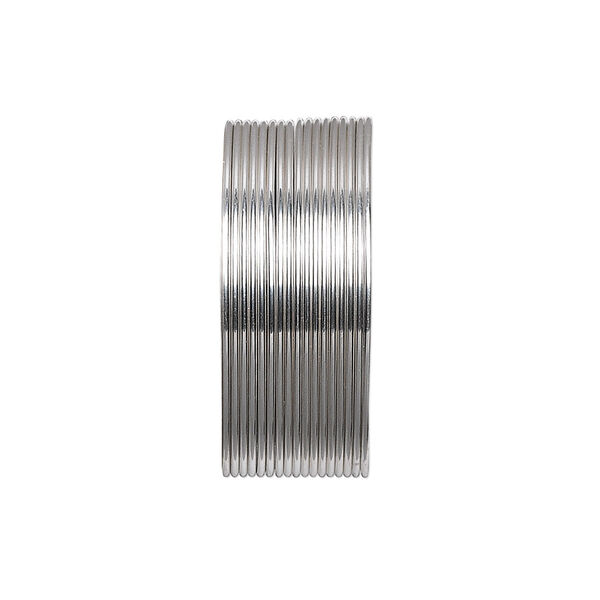 Wire, Beadalon®, stainless steel, 3/4 hard, round, 22 gauge. Sold per pkg of 10 meters. image number 0