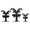 Display, earring, acrylic, black, (1) 6 x 1-1/2 x 4-inch, (1) 4-3/4 x 1-1/8 x 3-1/8 inch and (1) 3-1/2 x 1 x 2-5/16 inch tree. Sold per set of 3. image number 0
