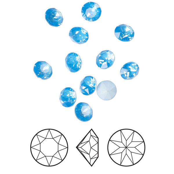 Chaton 288pk crystal electric blue ignite LacquerPRO, Swarovski® 6.14-6.32mm round SS29 1088 image number 0