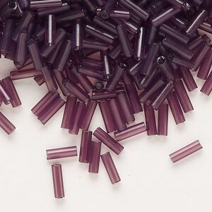 Bead, Preciosa Ornela Czech glass, bugle bead, pkg/50g, 1/4 inch, transparent amethyst, (20060).