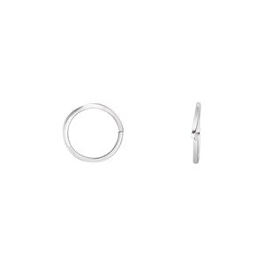 Jump ring, sterling silver, 10mm round square wire, 8.2mm inside diameter, 20 gauge. Sold per pkg of 20.