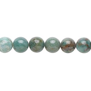 African "jade" 1pkg1, round bead natural light to medium 15.5-16 inch 8mm