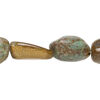 Turquoise 1pkg1, long nugget bead, 15 inch medium to large / green-brown image number 0