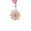 Strawberry quartz / garnet 1pkg1, top-drilled hand-cut 1sided carved flower bead natural, 16mm image number 1