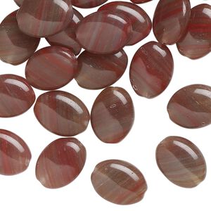 Bead, Czech pressed glass, translucent dark red-brown, 12x9mm puffed oval. Sold per 1-ounce pkg, approximately 40 beads.