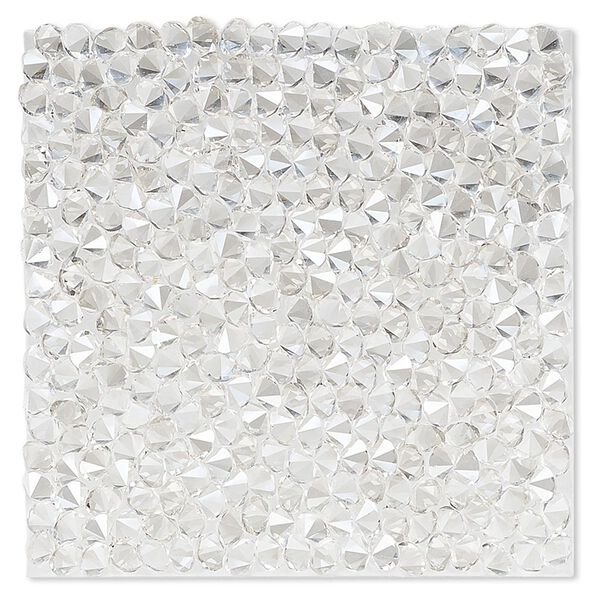 Iron-on transfer 1pk crystal silver shade, Crystal Passions® 40mm square 72003 image number 0