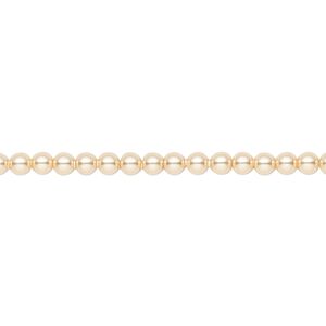 Pearl 1000pk gold, Swarovski® 3mm round 5810
