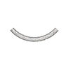 Bead, sterling silver, 30x2.5mm diamond-cut curved tube. Sold individually. image number 0