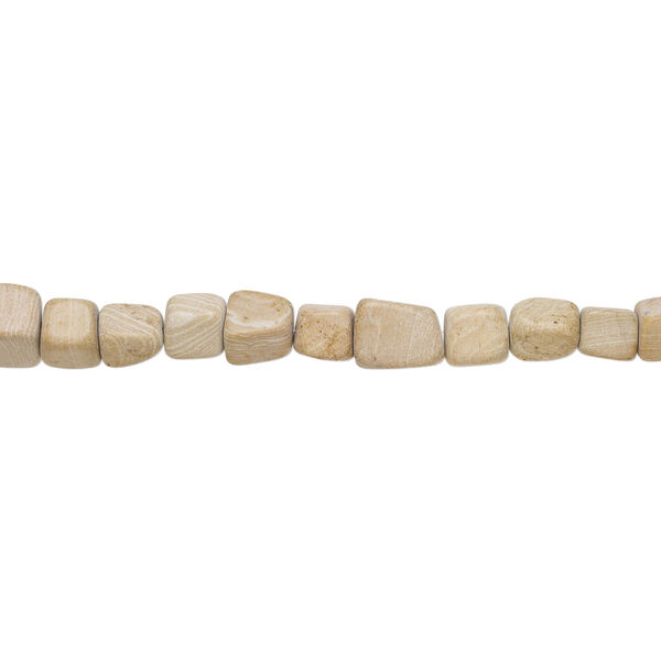 Landscape stone 1pkg1, nugget bead natural, 15 inch small to large / matte image number 1