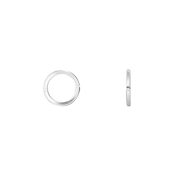 Jump ring, sterling silver, 9mm round square wire, 7mm inside diameter, 18 gauge. Sold per pkg of 20. image number 0