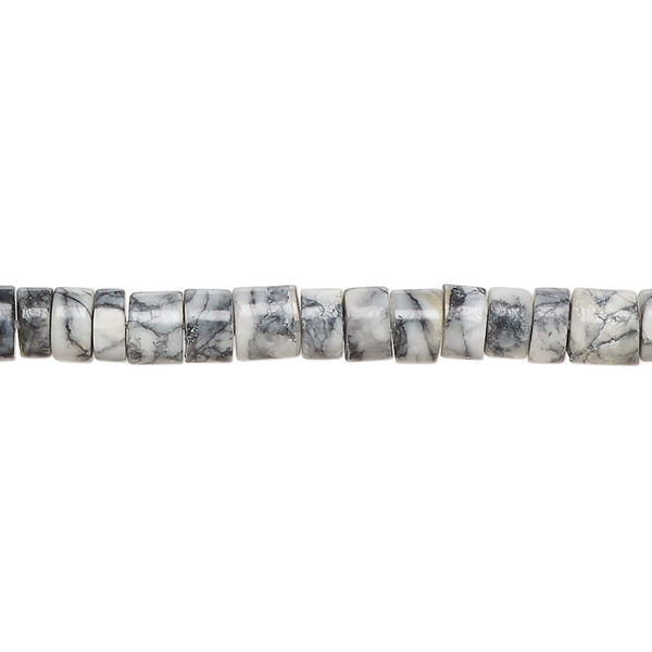 Bead, pinolith (natural), 4x1-6x5mm hand-cut rondelle, B grade, Mohs hardness 3-1/2 to 4-1/2. Sold per 8-inch strand, approximately 65-100 beads. image number 0