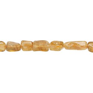 Golden citrine 1pkg1, hand-cut flat rectangle bead 13 inch 6x5mm-10x6mm
