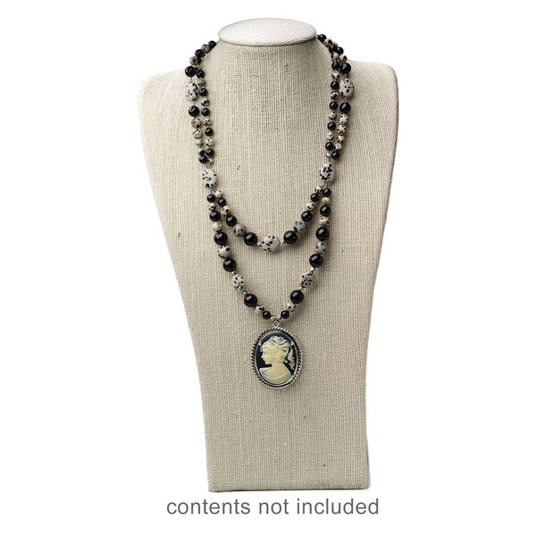 Display, necklace, hemp, 13-1/2 x 7-1/2 x 3-1/2 inches. Sold individually. image number 2