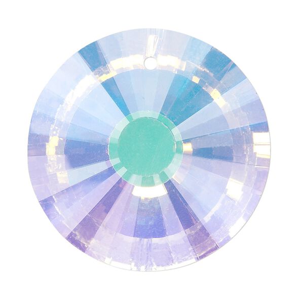 Focal, glass, clear AB, 35mm faceted sunray disc. Sold individually. image number 0