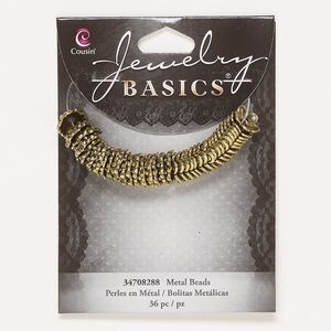 Bead cap, antique gold-finished brass, 10.5x3.5mm flower with swirl design, fits 10-12mm round bead. Sold per pkg of 36.