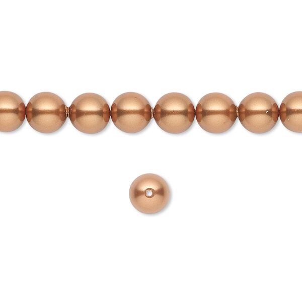 Pearl 500pk copper, Swarovski® 6mm round 5810 image number 0