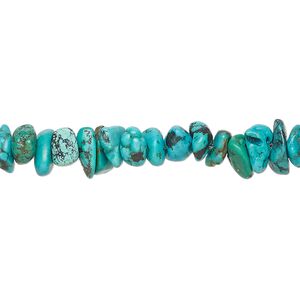 Turquoise 1pkg1, chip bead 15 inch small
