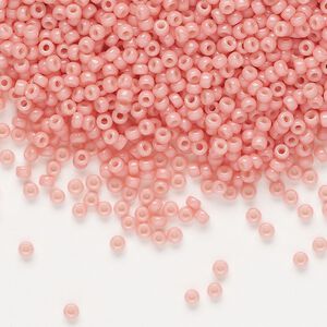 Seed bead, Miyuki, glass, pkg/250g, #11 rocaille, Duracoat® opaque outside dyed lychee (RR-4463).