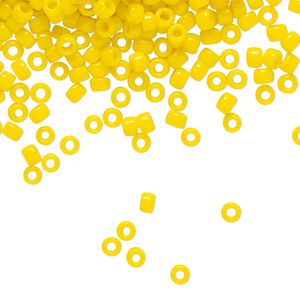 Seed bead, TOHO BEADS®, glass, pkg/250g, #8 round, opaque sunshine (TR-08-42B).