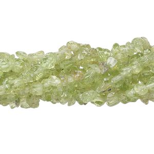 Peridot 1pkg10, chip bead natural 35 inch mini