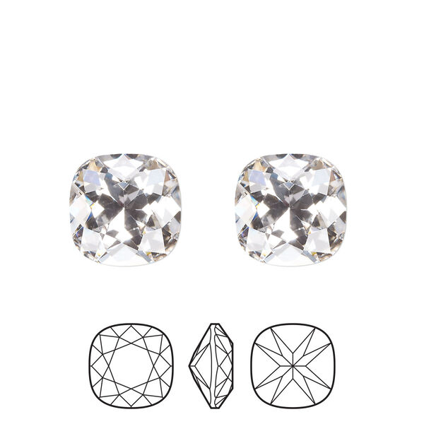 Fancy stone 2pk crystal foil back, Preciosa MAXIMA Czech crystal rhinestone 10mm cushion square image number 0