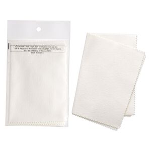 Polishing cloth, polyester and nylon, cream, 7x5 inches. Sold per pkg of 2.