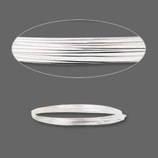 Wire, sterling silver, full-hard, round, 20 gauge. Sold per pkg of 5 feet. image number 0
