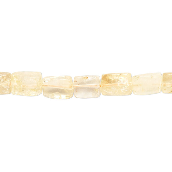 Bead, citrine (heated), 5x3mm-10x6mm hand-cut flat rectangle, D grade, Mohs hardness 7. Sold per 13-inch strand. image number 0