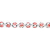 Bead, glass 1pkg8, multicolored, 14mm round with hand-painted flower. image number 1