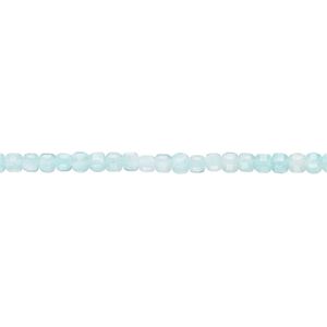 Amazonite 1pkg1, faceted cube bead natural 15.5-16 inch 2mm