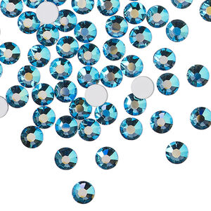 Flat back 1pkg144 Malibu blue foil back, Preciosa MAXIMA Czech crystal rhinestone, 4.6-4.8mm chaton rose round SS20