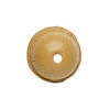 Bead, leather, natural, 13-17mm smooth round. Sold individually. image number 1